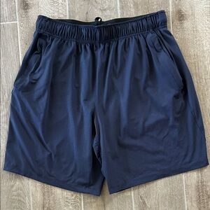 Glacier Men’s Large Athletic Shorts 9” Inseam Performance Stretch Waist Navy